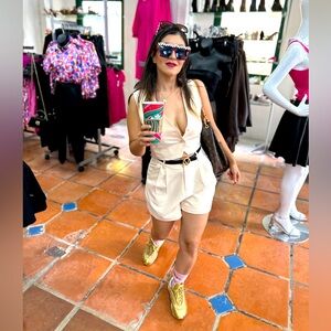 Trendy vest and shorts set